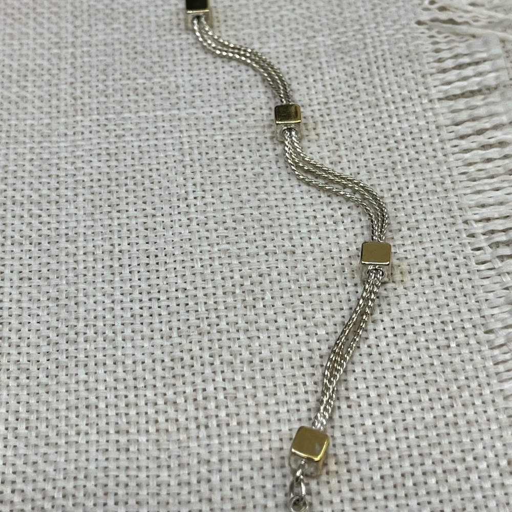 Vintage Napier Triple-Strand Gold & Silver Tone Bracelet – 7.5" - Picture 13 of 16